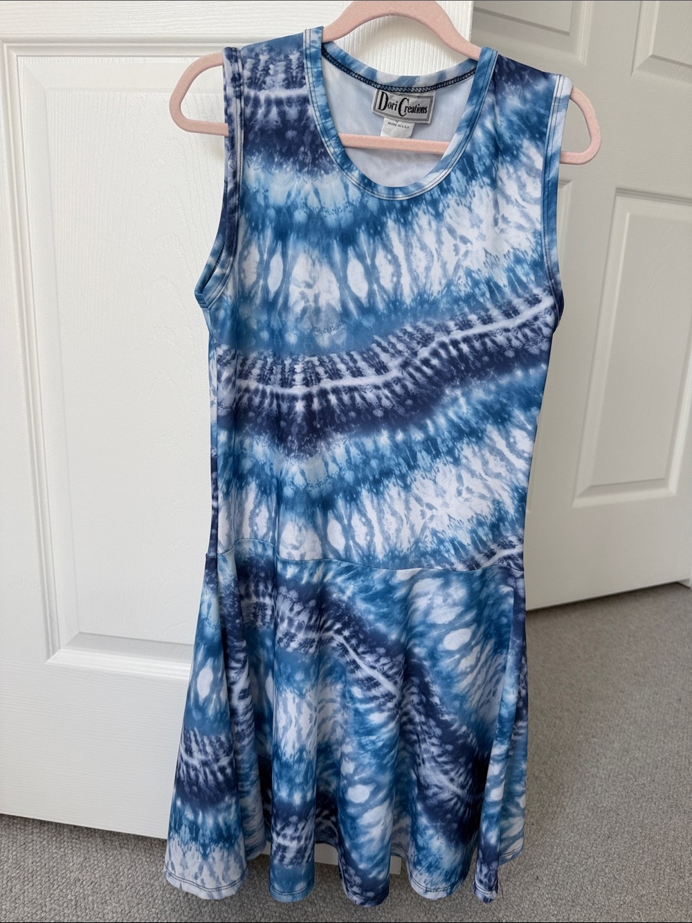 Dori Creations Blue Tie-Dye Girls Dress size 12